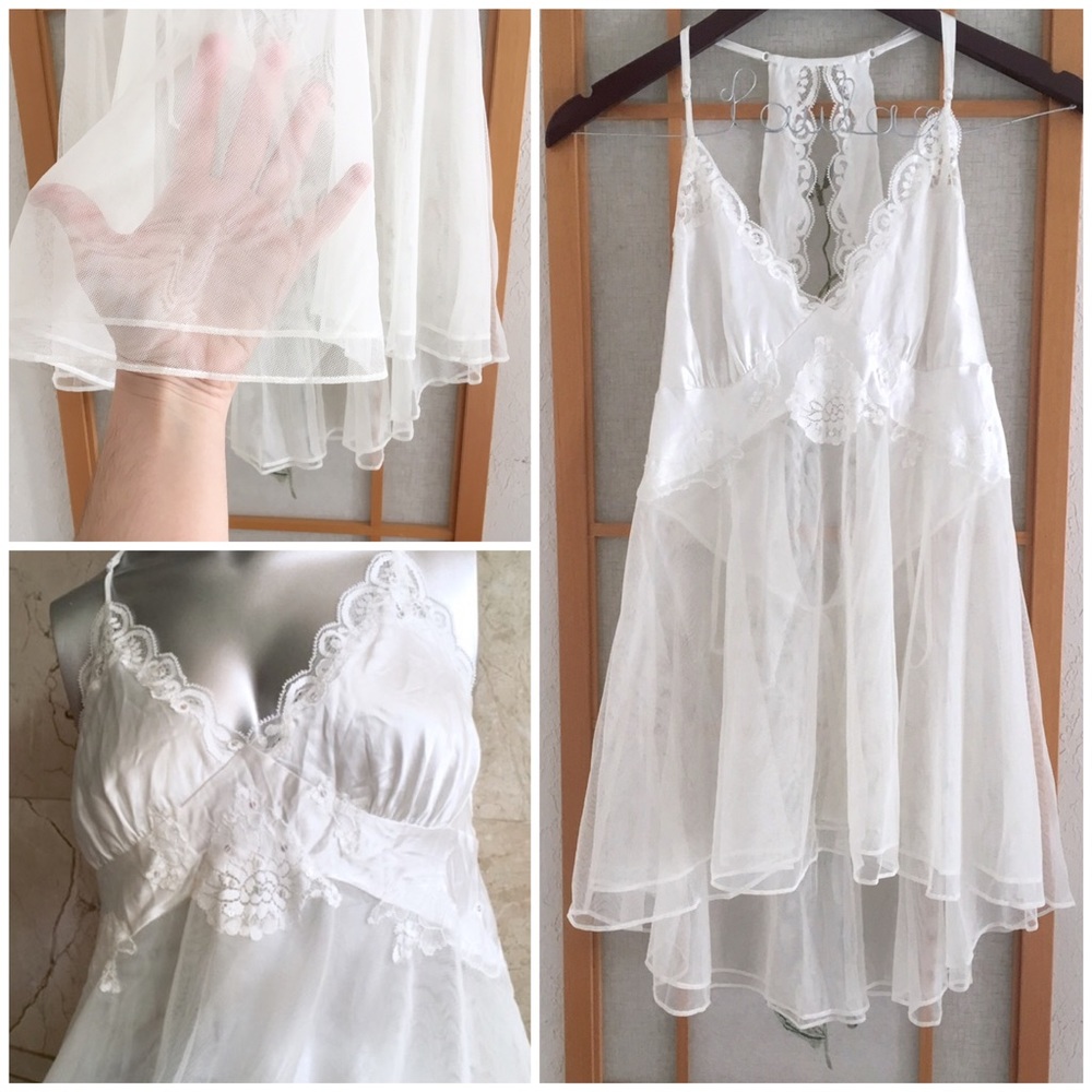Vintage Victoria’s Secret White Bridal Babydoll L